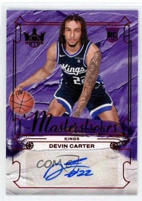 2024 Panini Court Kings Masterstrokes Ruby /75 Devin Carter Rookie Auto RC 1v0g