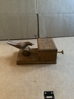 Vintage Wood Hand Carved Bird Cigarette Dispenser Box Yugoslavia