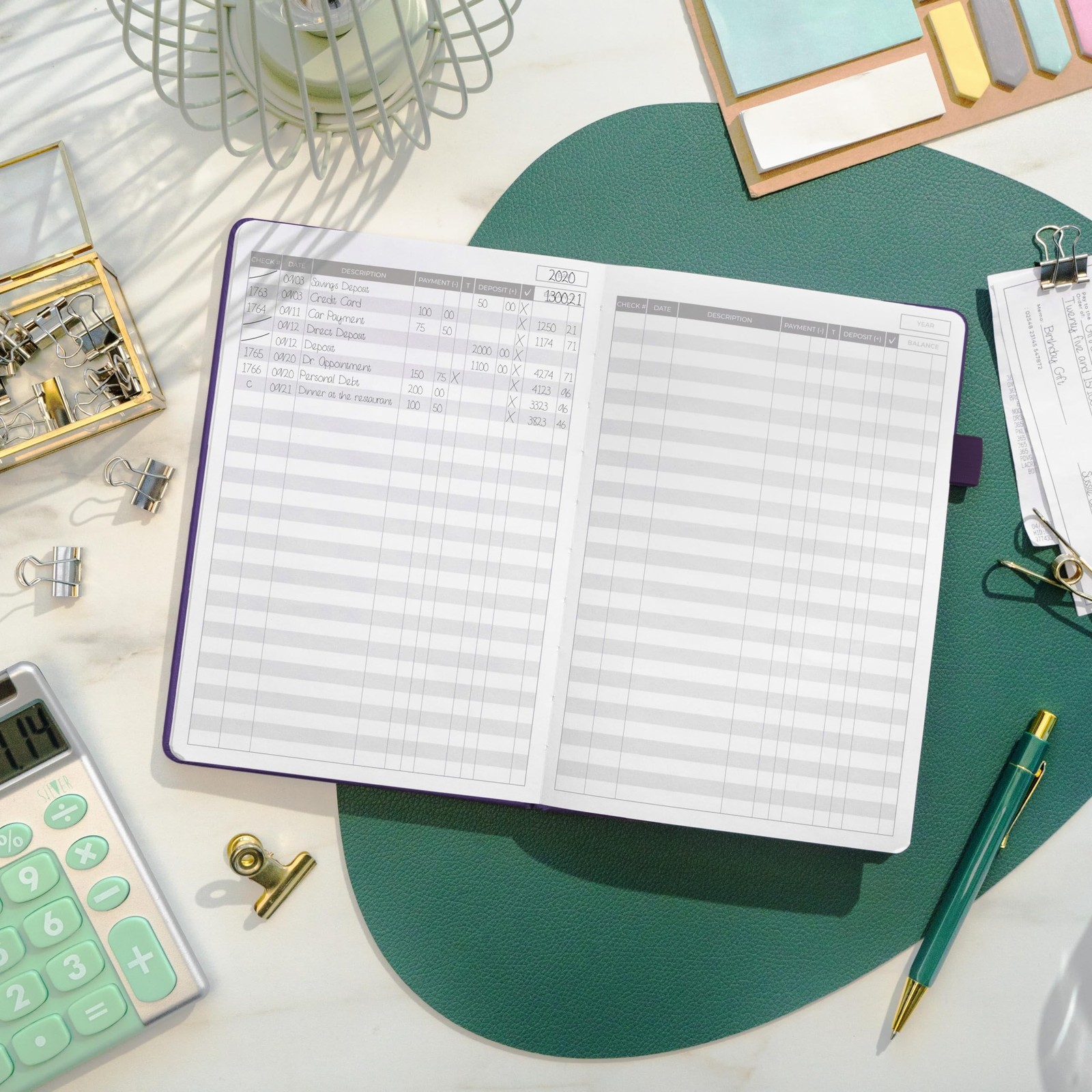 Clever Fox Check Register – Deluxe Checkbook Log with Check & Transaction