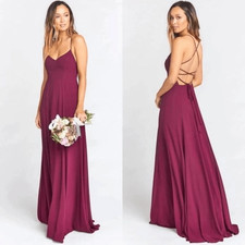 NWT Show Me Your Mumu Godshaw Goddess Gown in Merlot Chiffon Small