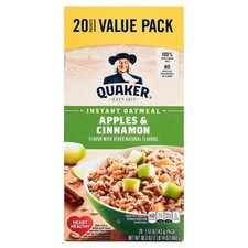 Instant Oatmeal Cinnamon Flavored Breakfast Cereal Pack of 20 Single Serve