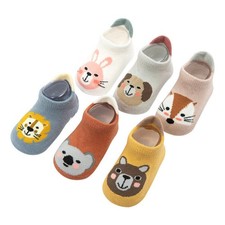 Toddler Infant Newborn Baby Socks 3 Pairs Fox Cotton Anti Slip Socks for Boys