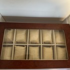 Beautiful Faux Finish 10 WATCH STORAGE BOX - Clear Plastic Top — photo 1