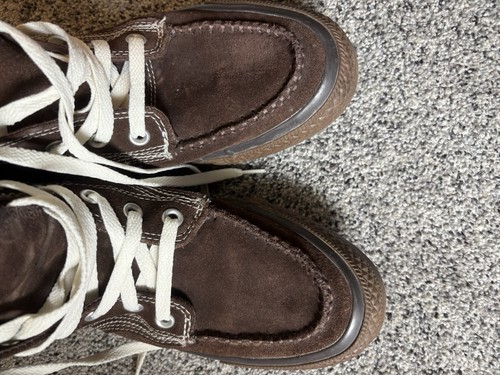 Converse Brown Suede Moccasin High Top Sneaker Boot Men’s Size 8.5 - Picture 6 of 7