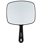 Hand Mirror with Handle 6.3"x9.6" Black Portable Makeup & Grooming Mirror