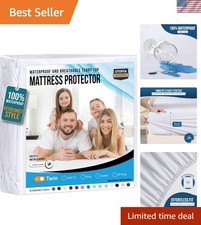 Waterproof Mattress Protector Twin Size White