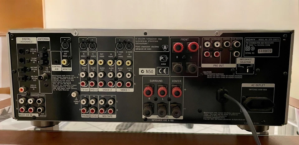 Sony STR-DB780 QS Sintoamplificatore DTS/6.1 - Immagine 4 di 4