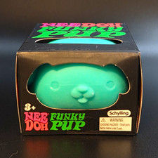 Schylling NeeDoh Funky Pup Squishy Squeeze Toy Green Ages 3-4 Years