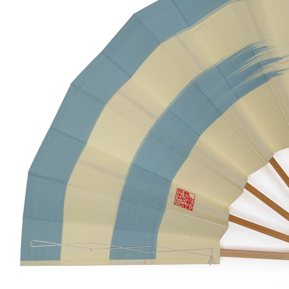 Ventilador de baile plegable japonés Maiogi de colección sin usar en caja de almacenamiento original Foto 3 de 4