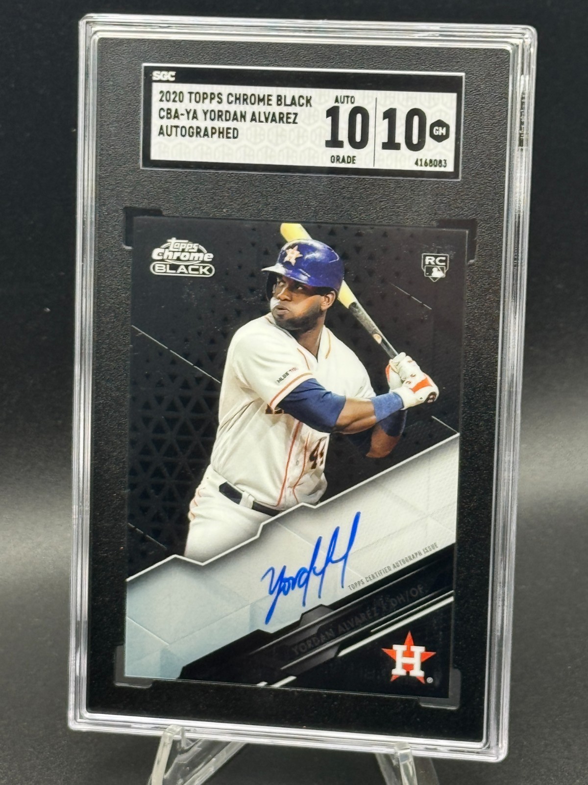 YORDAN ALVAREZ Rookie 2020 Topps Chrome Black Autographs #CBA-YA 🔥 SGC 10 / 10 view 3