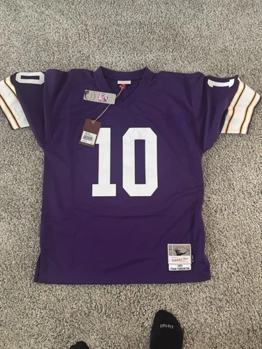 Minnesota Vikings Fran Tarkenton #10 Autographed Purple Original Football Jersey