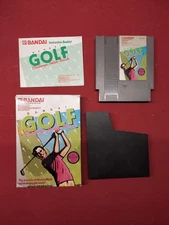 Nintendo NES Bandai Golf Game Box Instruction Manual Booklet Tested Complete CIB