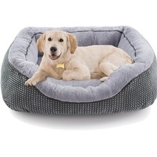 Orthopedic Medium Dog Bed - Washable, Anti-Slip  Calming for Dogs 30"x24"