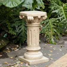 Henry 26.25 In. H Outdoor/Indoor Concrete MGO Classic Corinthian Column Plant St