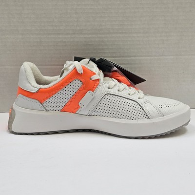 G/FORE Womens G.112 Waterproof Leather Street/Golf Shoe Wht/Orange