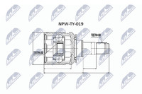 NTY Gelenksatz Antriebswelle NPW-TY-019 FüR Toyota Land Cruiser Prado FJ KZJ120
