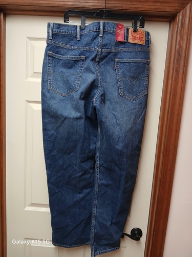 Jeans Levis 550 Uomo 38X32 Blu Cotone Relaxed Fit Gamba Dritta Denim Rosso Tab NUOVO - Foto 6 di 17
