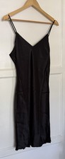 Quince Women 100% Washable Silk Slip Dress Mini Black Small NWT