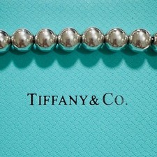 Authentic Tiffany  Co. 10mm Ball Bead Solid 925 Sterling Silver Bracelet 8" COA