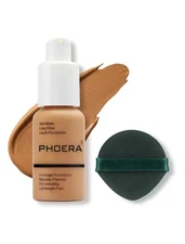 PHOERA Foundation Makeup, Flawless Soft Matte Oil Control Liquid Foundation, Ful