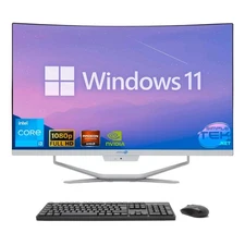 All IN One 27 " FHD Curved i3 6° Gen RAM 32 GB SSD 2TB Gpu GTX 1650 WIN10 PC
