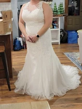 Wedding Gown Liquidation Sale NEW size 20 IVORY LACE Ella Rosa