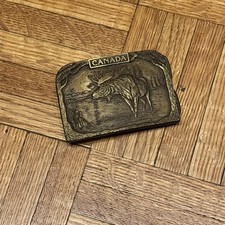 1977 Yukon Moose Belt Buckle Bergamot Brass Works Siskiyou Limited K-25