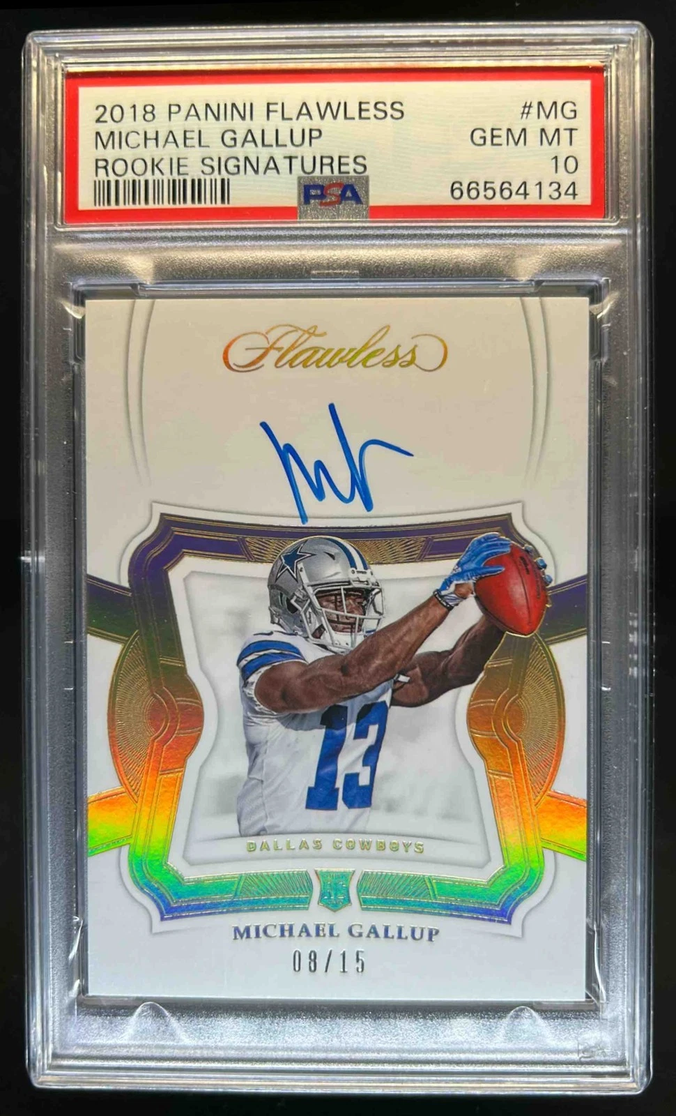 Michael Gallup Panini Flawless Rookie Signatures #MG Base