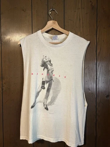 Blondie Band Shirt 90s Medium Cut Off Single Stitch 1990s vintage concert t-shirt, vintage, size M, single stitch, B+ condition