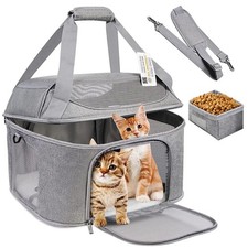 Large Cat Carrier for 2 Cats, Soft Side Pet Carrier for Cats Small Dog, Colla...