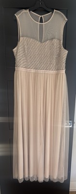 Jenny Packham Rhinestone Embellished Tulle Gown Dress Sleeveless ivory NWT