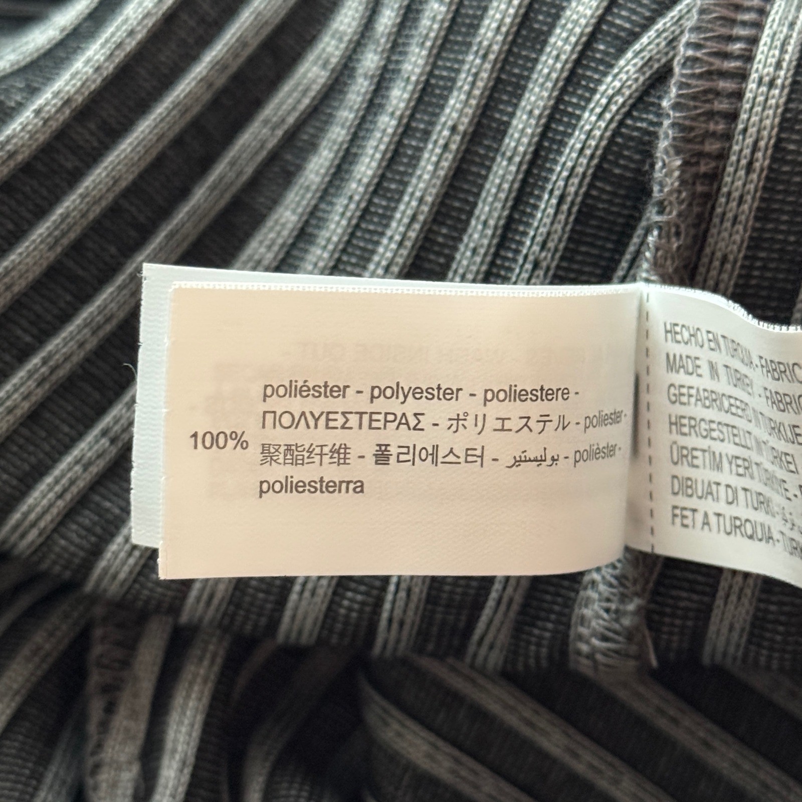 Zara Pants Womens L Gray Ribbed Knit Flare Leg Pull On Lounge Y2K Minimalist NWT thumbnail 7