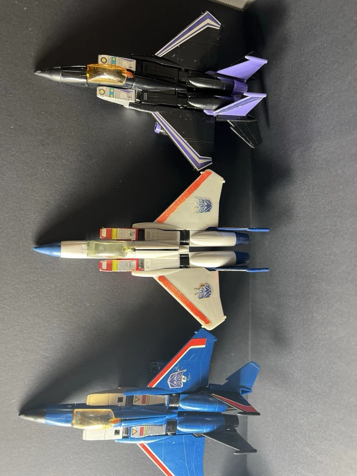 1984 G1 TRANSFORMERS JET LOT 3x - STARSCREAM THUNDERCRACKER SKYWARP Original ✈️ - Image 2 of 4