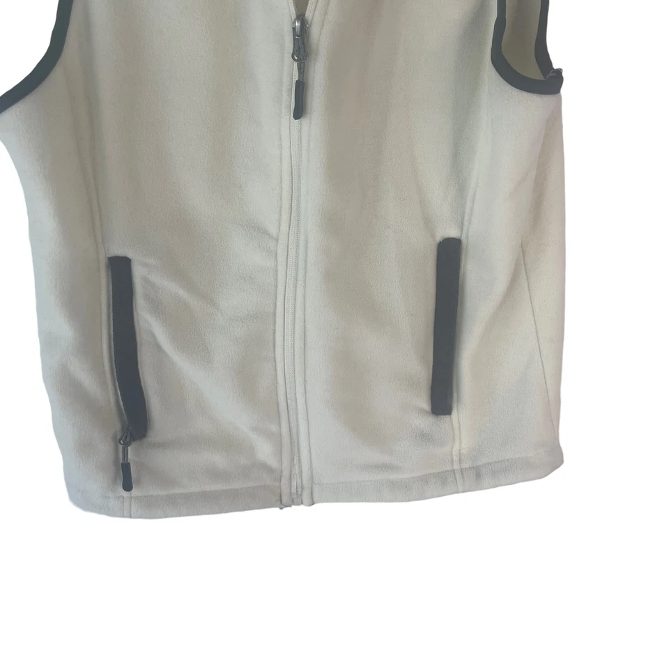 Chaleco polar gris crema talla pequeña 10.000 Above Sea Level para mujer Foto 3 de 4