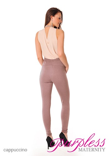 Stretchy Maternity Leggings Over Bump Full Length HQ Size 8 10 12 14 16 18 1050 - Picture 9 of 9