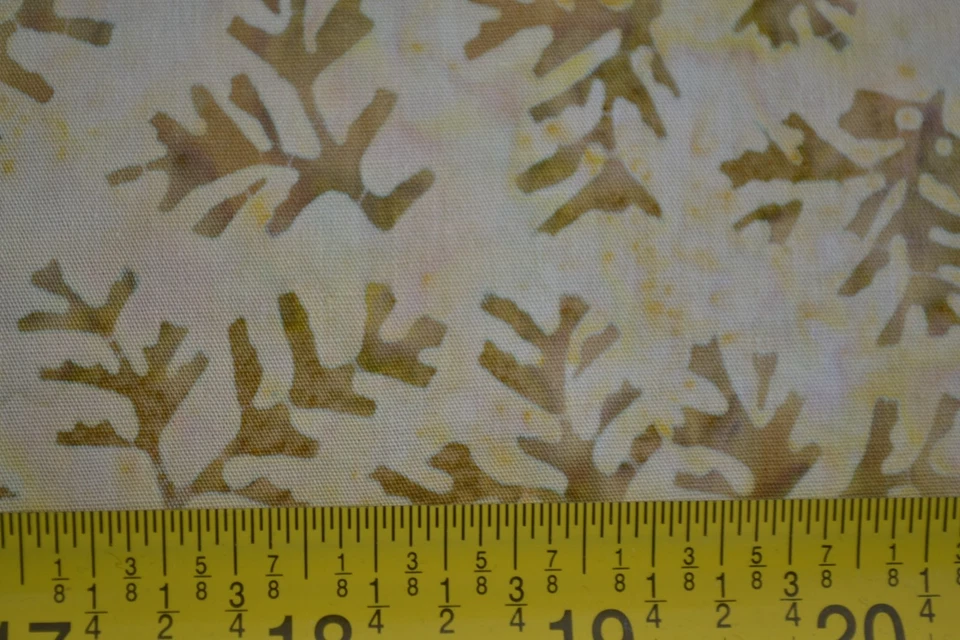 Por 1/2 yarda, edredón batik de algodón tostado y verde, moda/sobre el arco iris/41014 54, B379 Foto 3 de 4