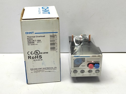 Chint NR2-25 7-10A Thermal Overload Relay 268096 Ui 690V 4-Pcs Lot Sale - Picture 3 of 6