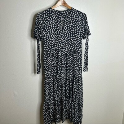 madewell tie strap tiered midi dress Lucie Tie-Strap Tiered Midi Dress in Florentine Floral