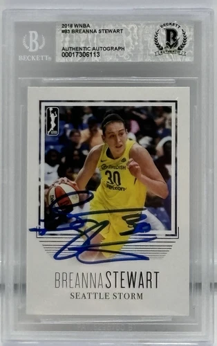 Breanna Stewart Signed 2018 Rittenhouse WNBA #93 BAS Slabbed Autograph Beckett