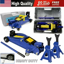3 Ton Axle Stand Lifting Car Van Set Heavyduty 2Ton Hydraulic Trolley Floor Jack