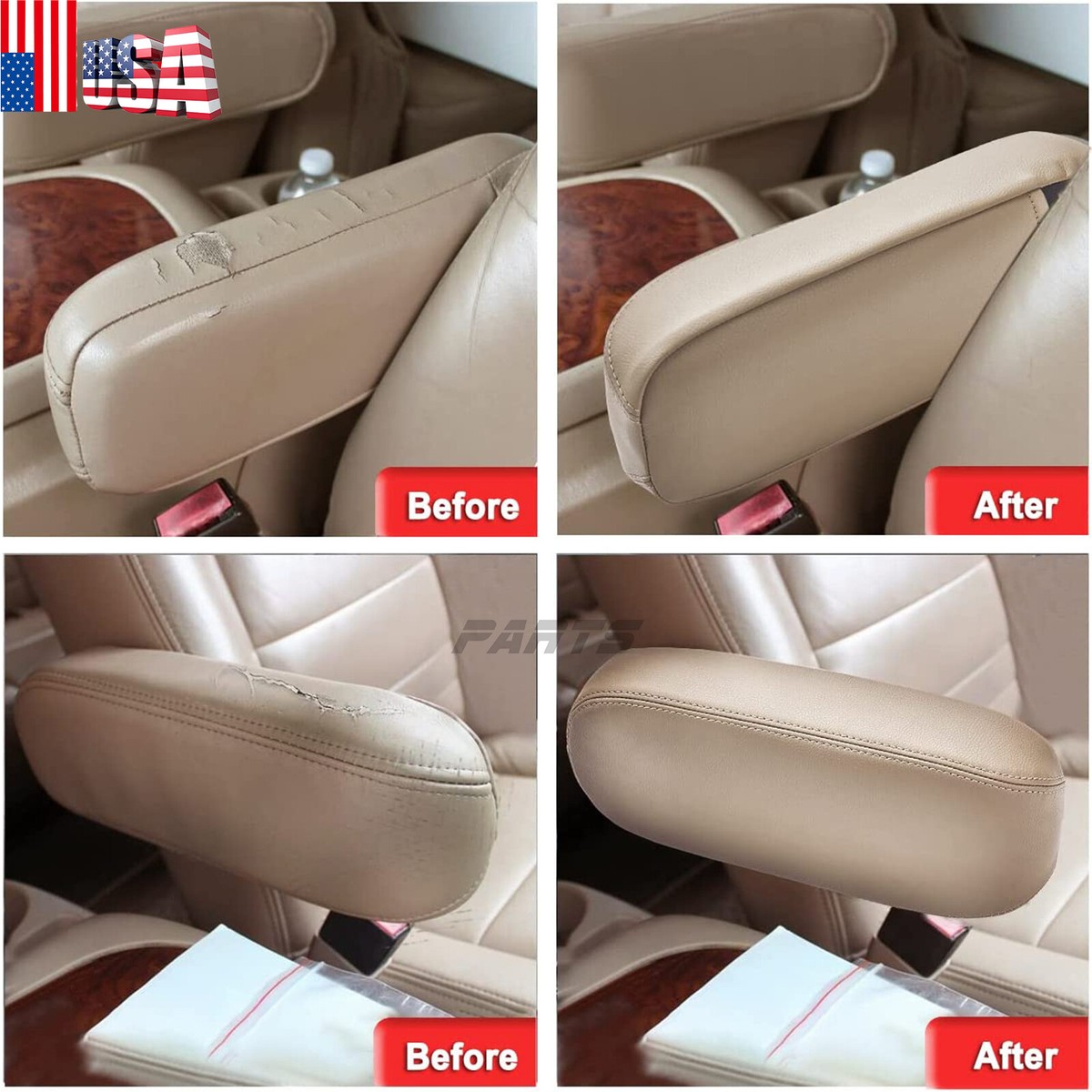 99-07 For Ford F250 F350 Excursion Lariat Leather Seat Armrest Cover Dark Beige - View #7