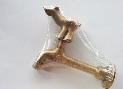 Robinet Vintage En Laiton Pour Lavabo/évier, Modèle Dauphin, Avec Raccords Et Valve, Neuf