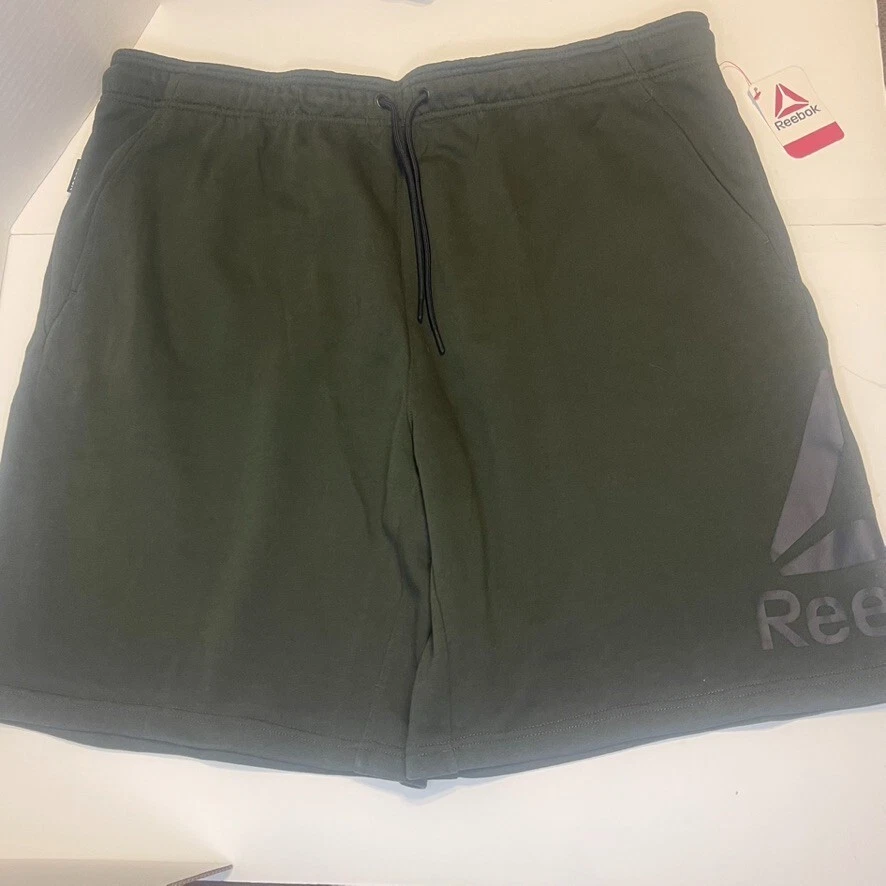 "Pantaloncini Reebok 3XL da uomo stile di vita attivo movimento stile di vita 10" verde caccia ""NUOVI"
