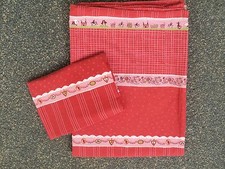 Set piumone 2 pezzi Ikea Minnen Bard matrimoniale rosa rosso fiaba principessa castello cavalli 