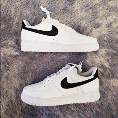 Nike Air Force 1 '07 White Black Leather CT2302-100 Men's 13 US
