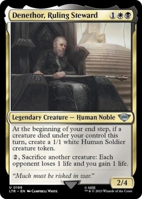 DENETHOR, RULING STEWARD x4 mtg NM-M Lord of The Rings 4 Unc
