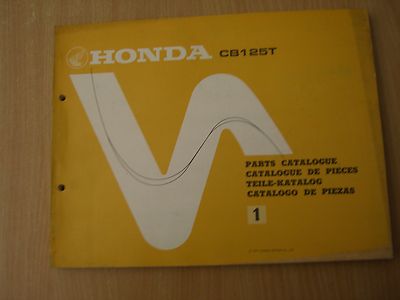 Parts list catalog Teile Katalog Honda CB 125 T catalogo de piezas Werkstattbuch