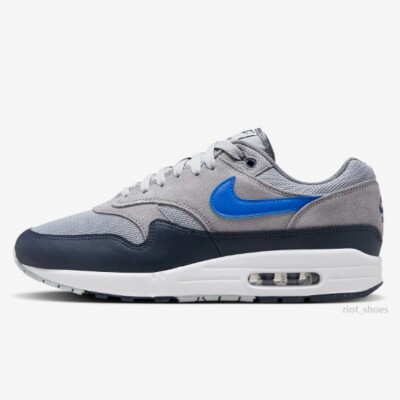 スニーカー (Nike) Air Max 1 Grey Nike Air Max 1 Essential 'Smoke Grey/Blue' (FZ5808-003