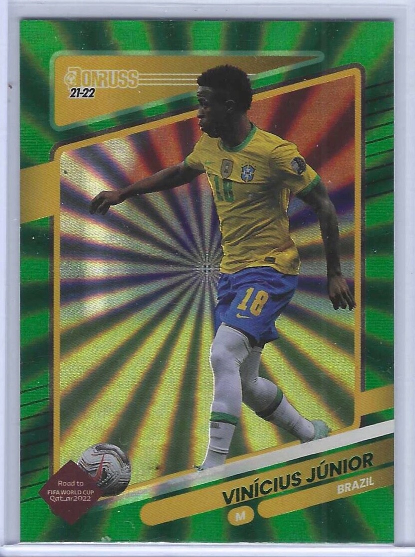 VINICIUS JUNIOR 2021-22 PANINI DONRUSS ROAD TO QATAR GREEN LASER #26