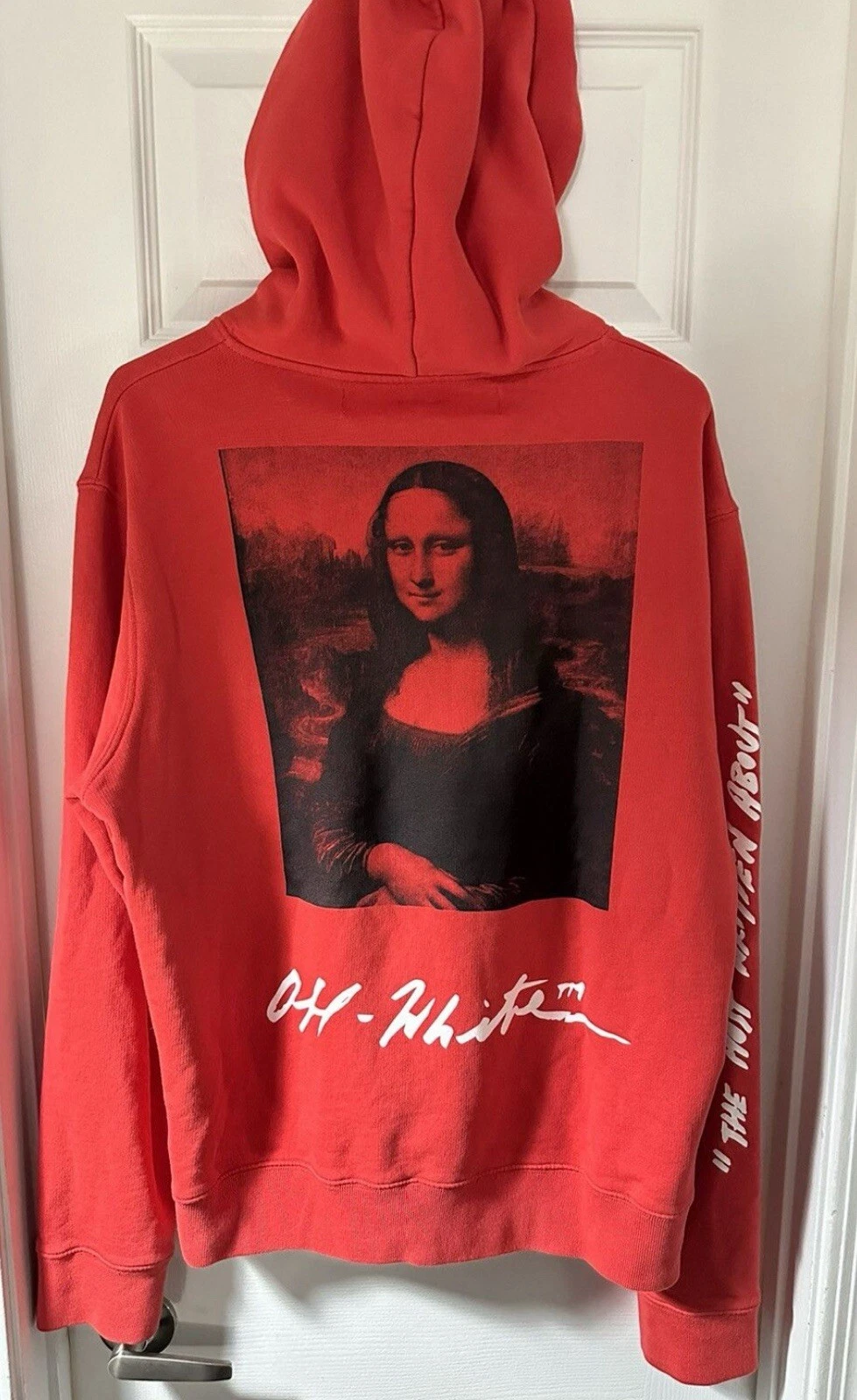 Felpa con cappuccio Virgil Abloh MCA Figure del discorso OFF WHITE Monna Lisa taglia Large